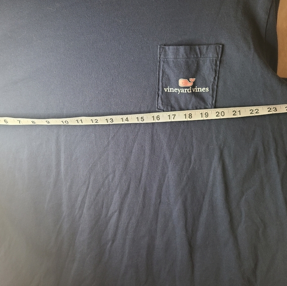 Vineyard Vines Navy Long-Sleeve Pocket Tee Pink Whale Men’s XXL - Picture 6 of 10